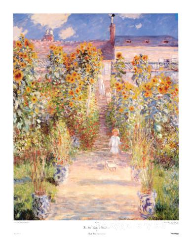 Artists Garden Vetheuil by Claude Monet paintings reproduction